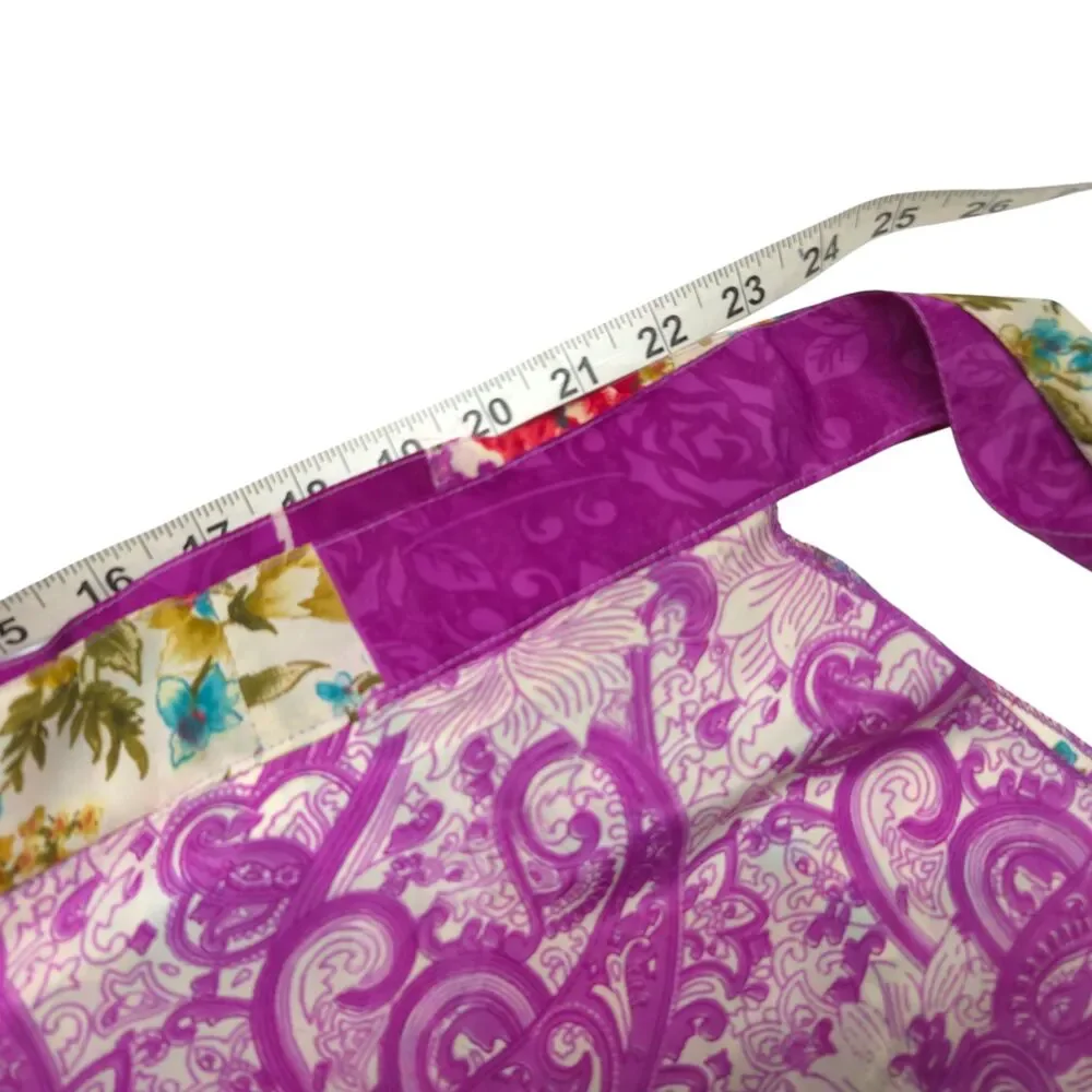 Island Republic Reversible 100% Silk Wrap Skirt Pink Floral Paisley - Picture 6 of 16